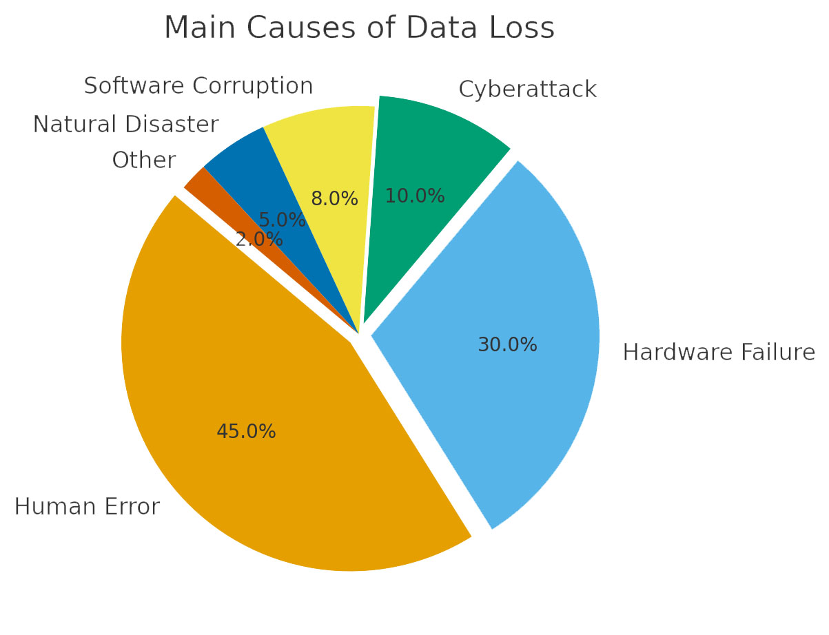 Data loss pie chart Data loss pie chart
